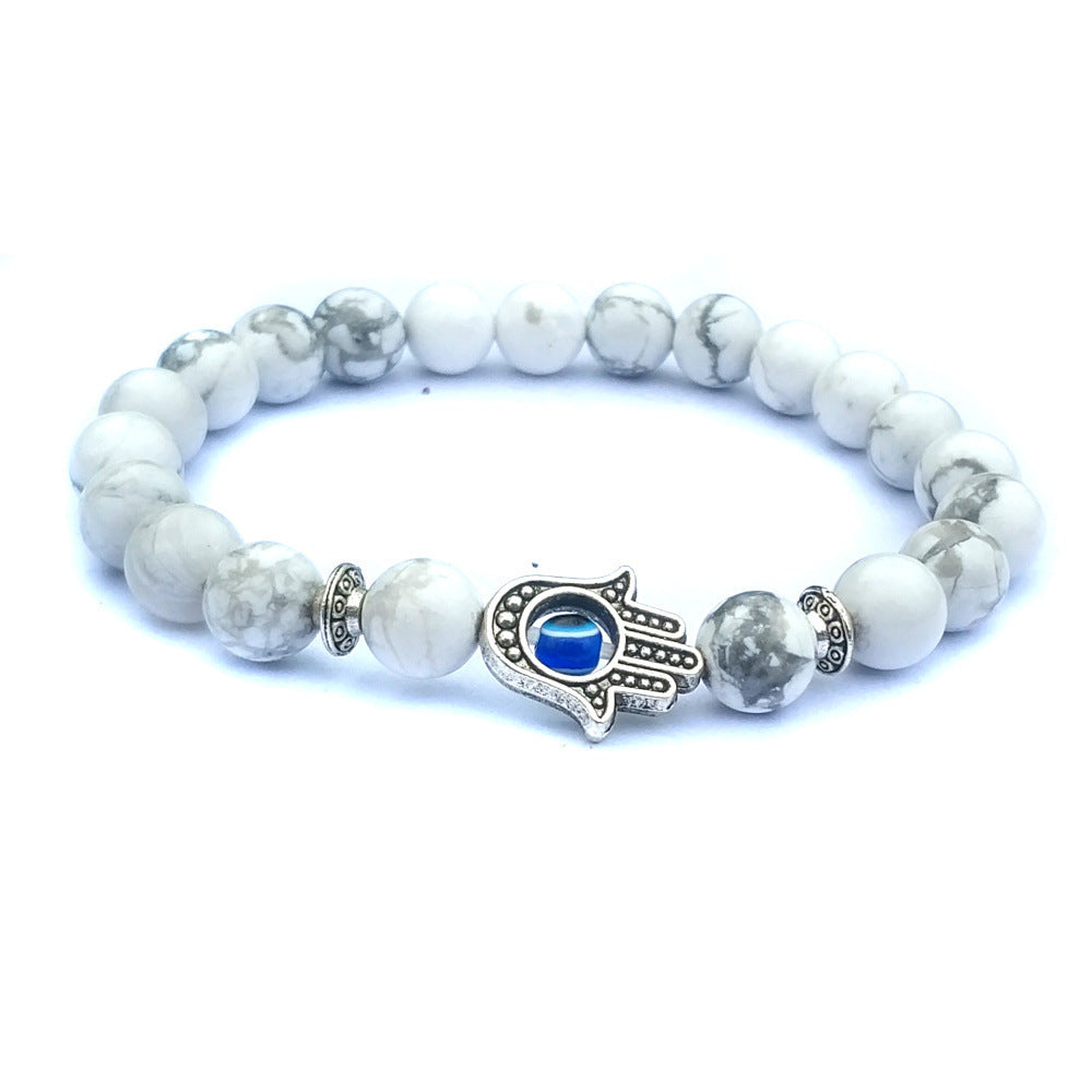 Evil eye stone bracelet