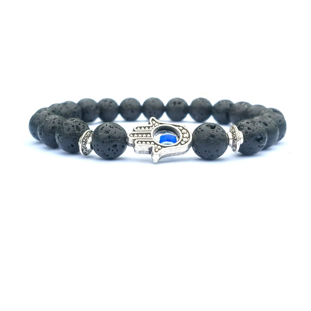 Evil eye stone bracelet