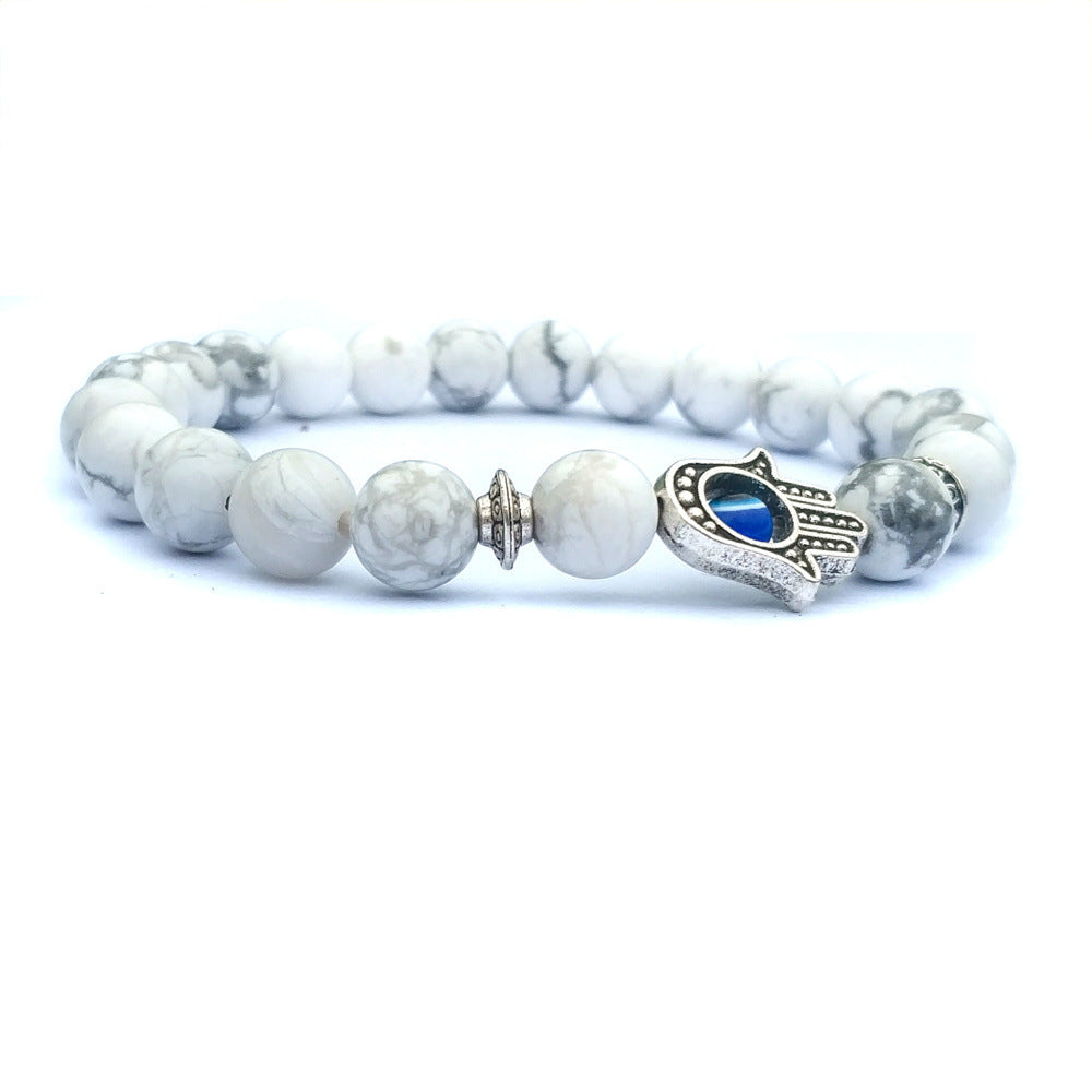 Evil eye stone bracelet