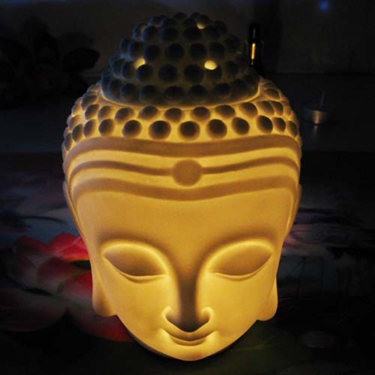 Buddha Head Aromatic Oil Burner Ceramic