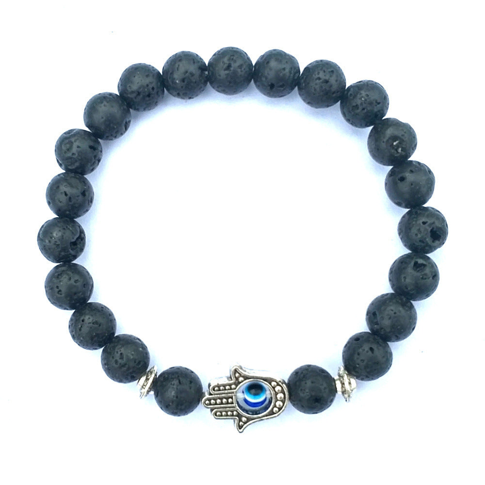 Evil eye stone bracelet
