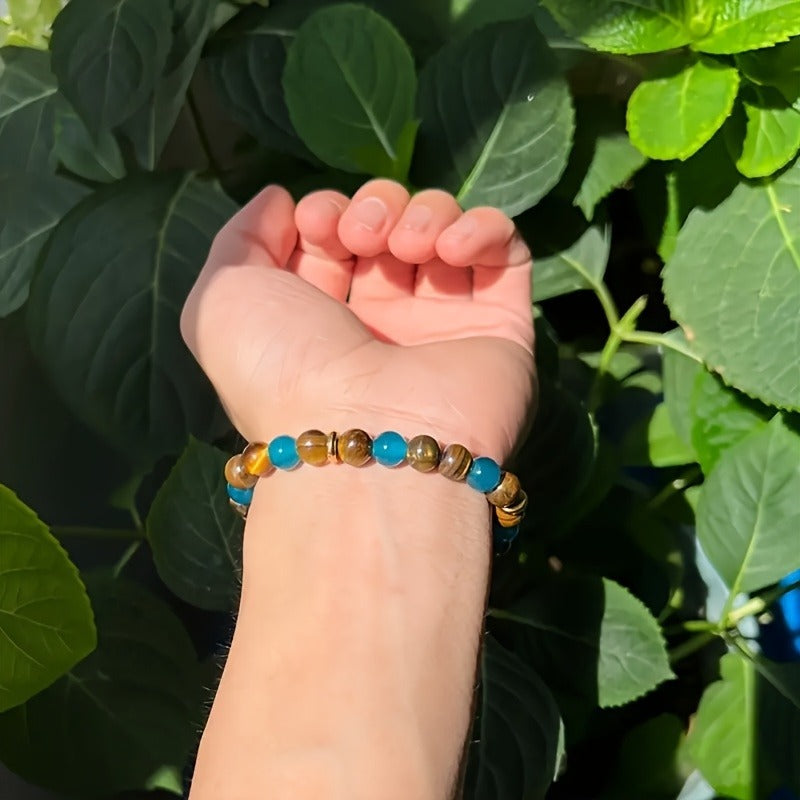 A Wealth-attracting Tiger's Eye Stone Bracelet - The Natural Beads Symbolize Wealth And Bring Abundance And Prosperity.