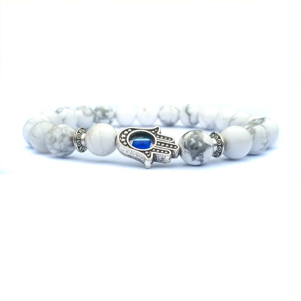 Evil eye stone bracelet