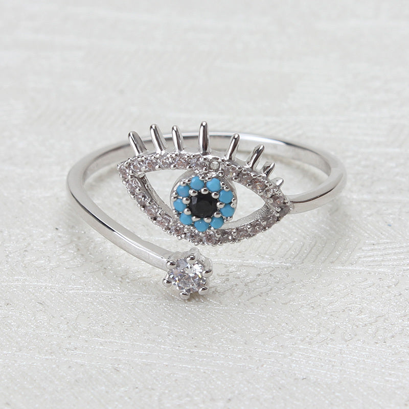 Evil Eye Diamond Ring