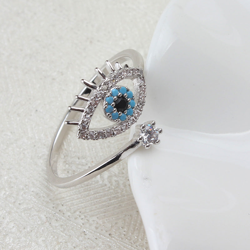 Evil Eye Diamond Ring
