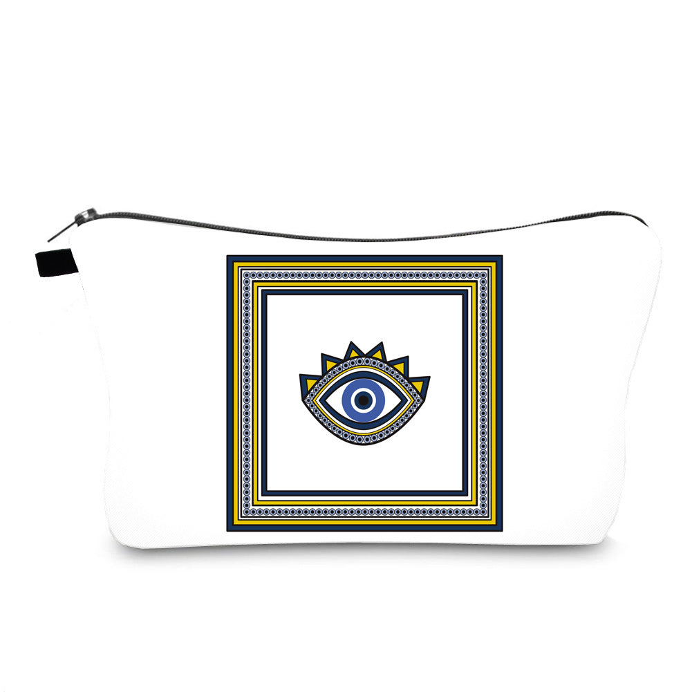 Anti Splash Cosmetic Bag Evil Eye Print
