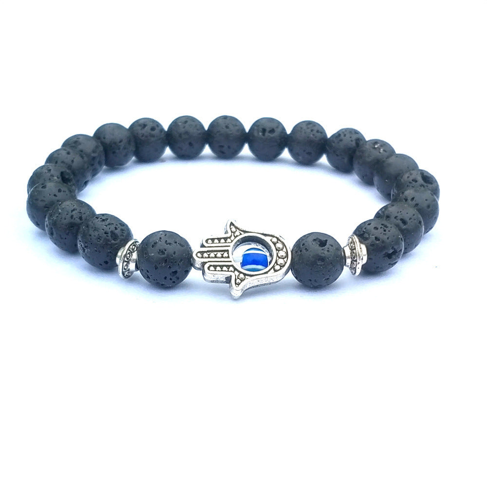 Evil eye stone bracelet