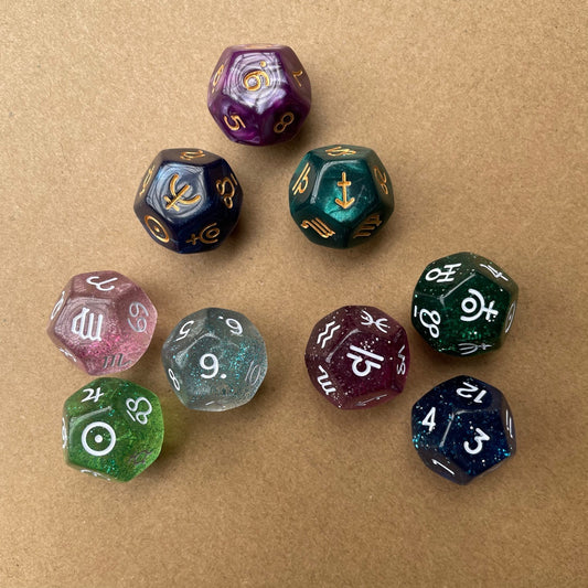 12-sided Constellation Dice