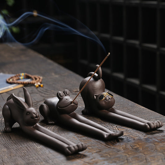 Creative Frog Rabbit Kangaroo Kitten Incense Burner
